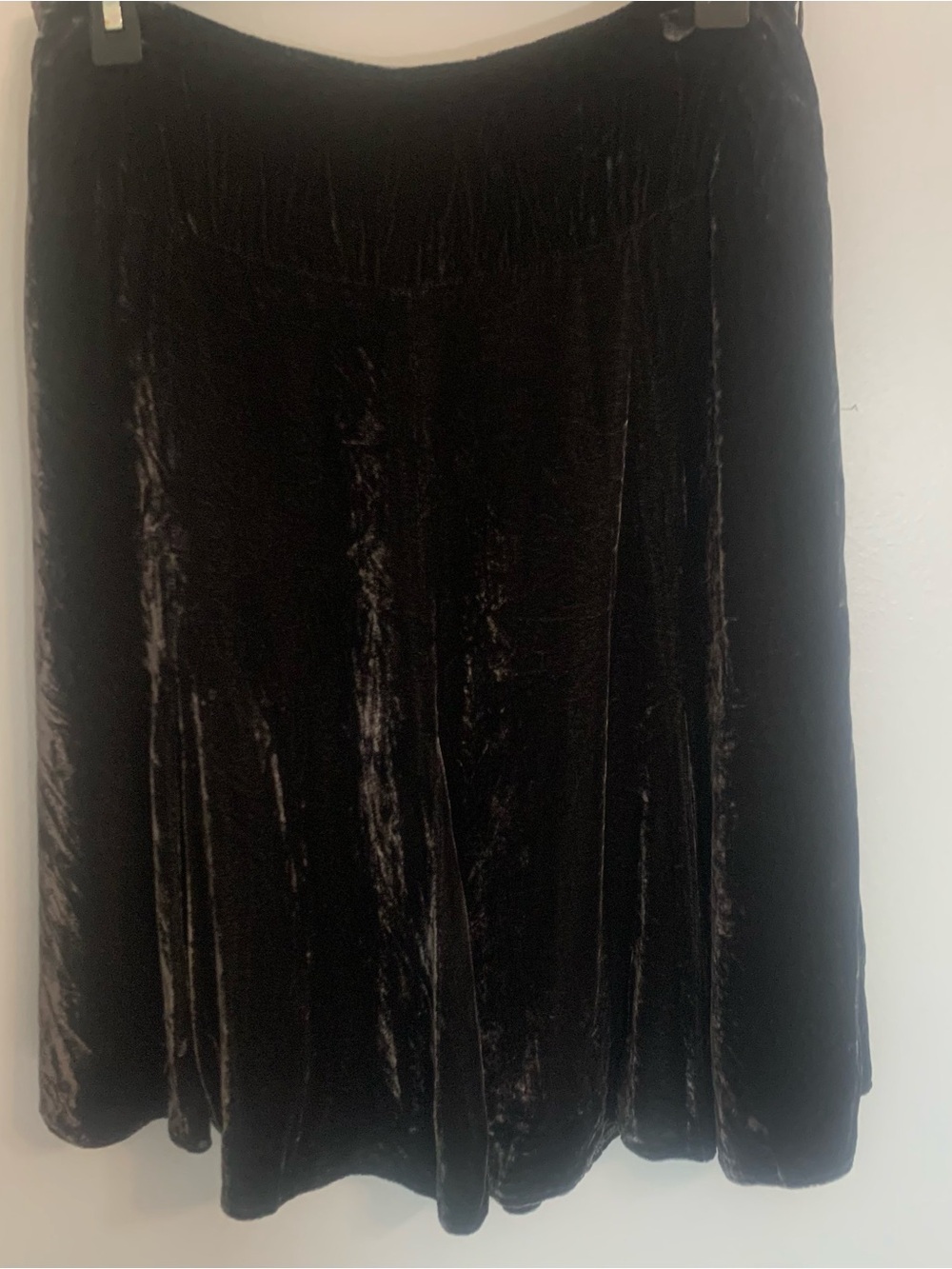 Hirsch Velvet A-Line Skirt Vintage Sz 8 Lined Plum Tone Zipper side